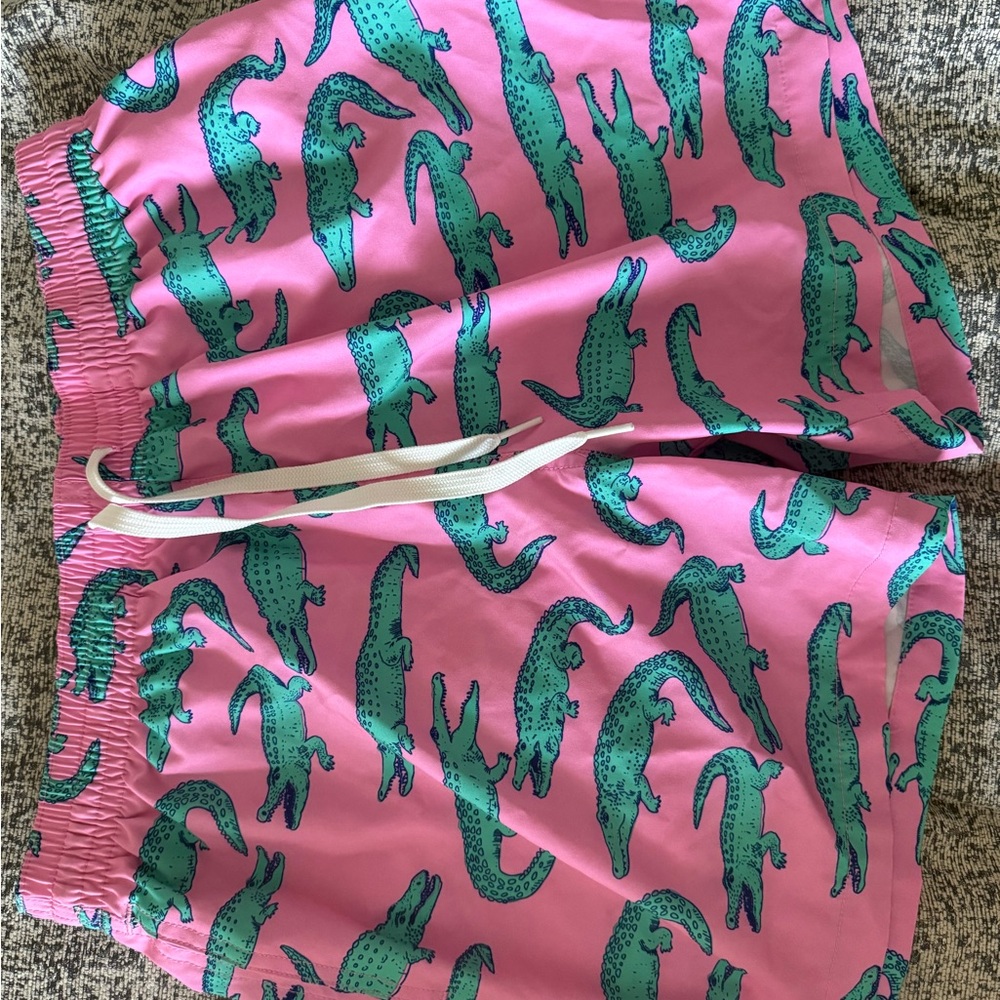 Chubbies Pink and Green Crocodile Shorts